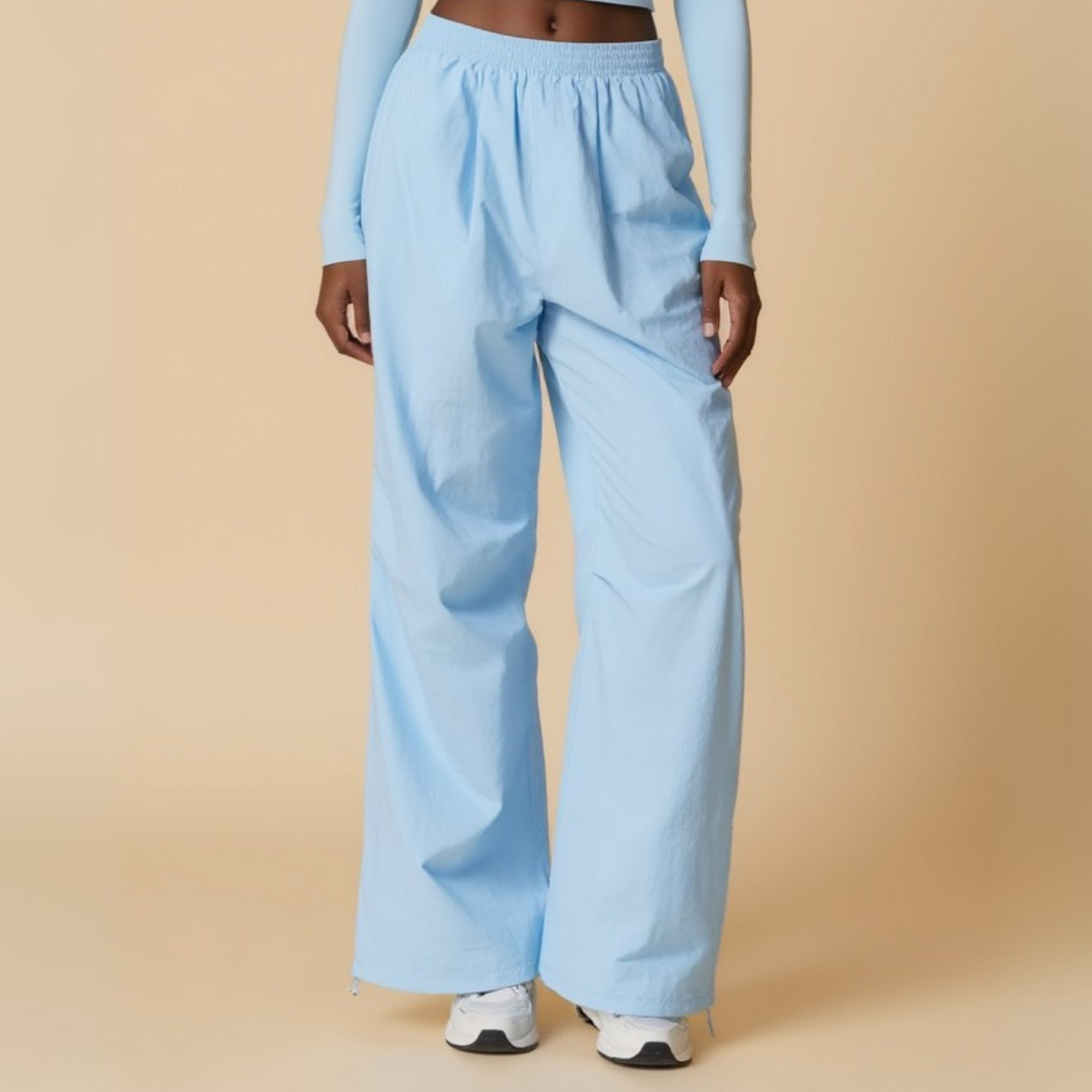 Pantalon Coupe-Vent Bleu "Bad Girls Go To Paris" — GOOD GIRL BAD HABITS