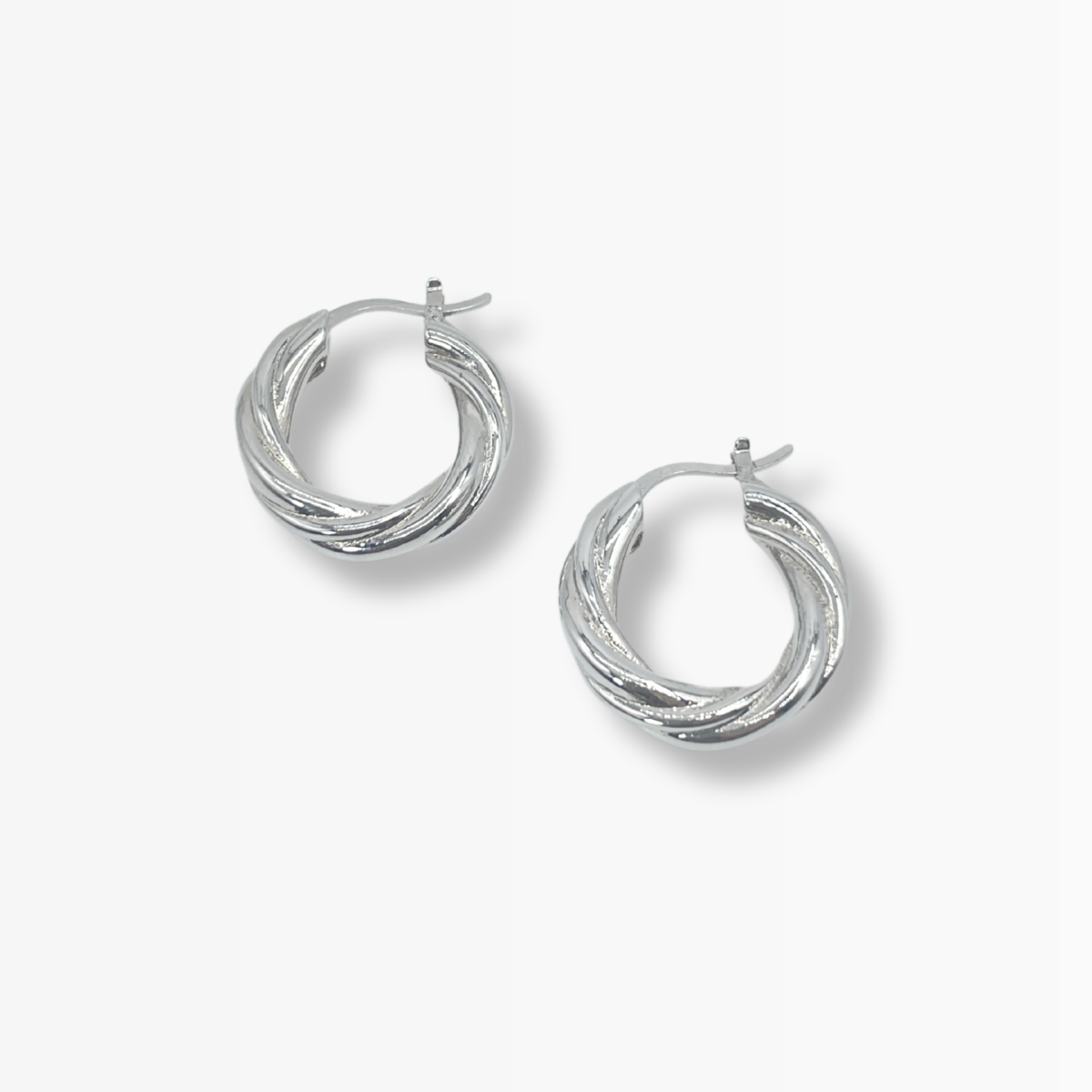 Créoles Twisted Torsadées — Argent 925 Plaqué Or 18K