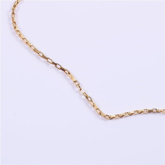 Collier Pia Chaîne Box — Acier Inoxydable Plaqué Or 18K