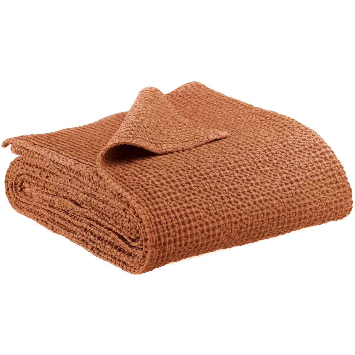 Plaid Recyclé Maia Cuivre 140×200 cm | VIVARAISE Éco-Responsable