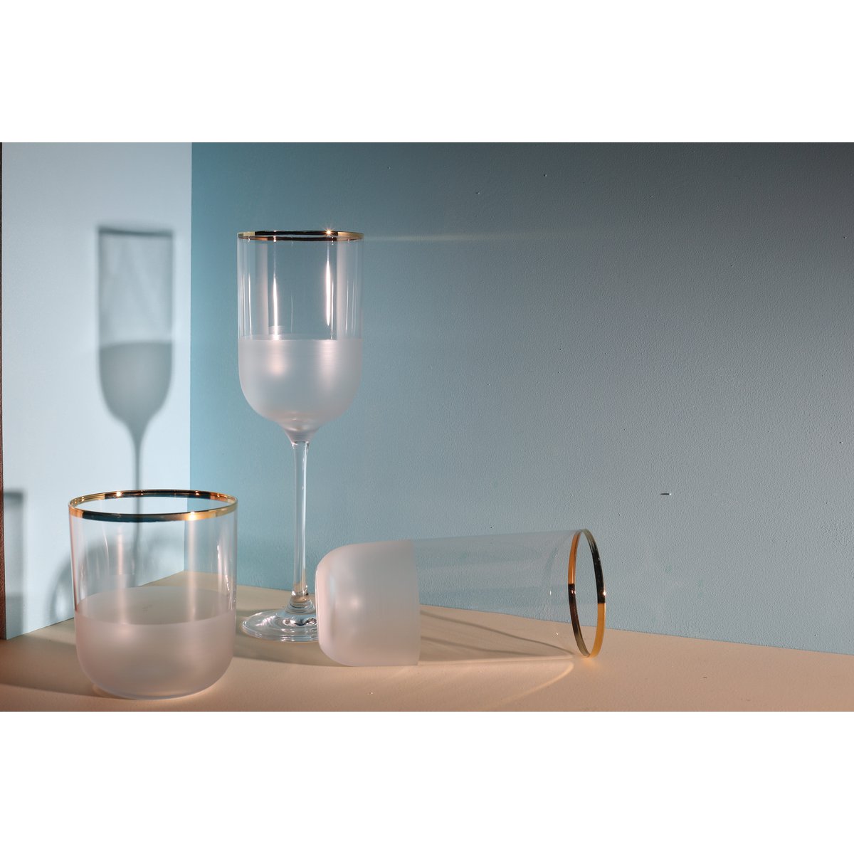Verres à Eau Bas Bord Doré Nish | Lot de 6 | AULICA