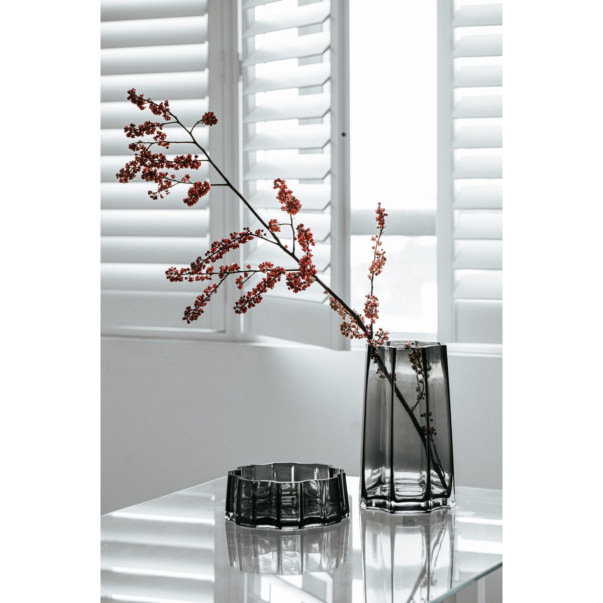 Vase LENOX 30 Gris Design Moderne-Classique