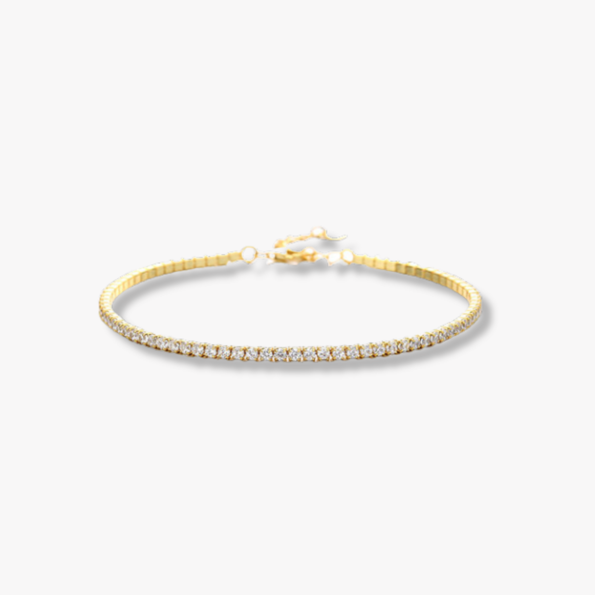 Bracelet Tennis Endless Zircone — Argent 925 Plaqué Or 18K