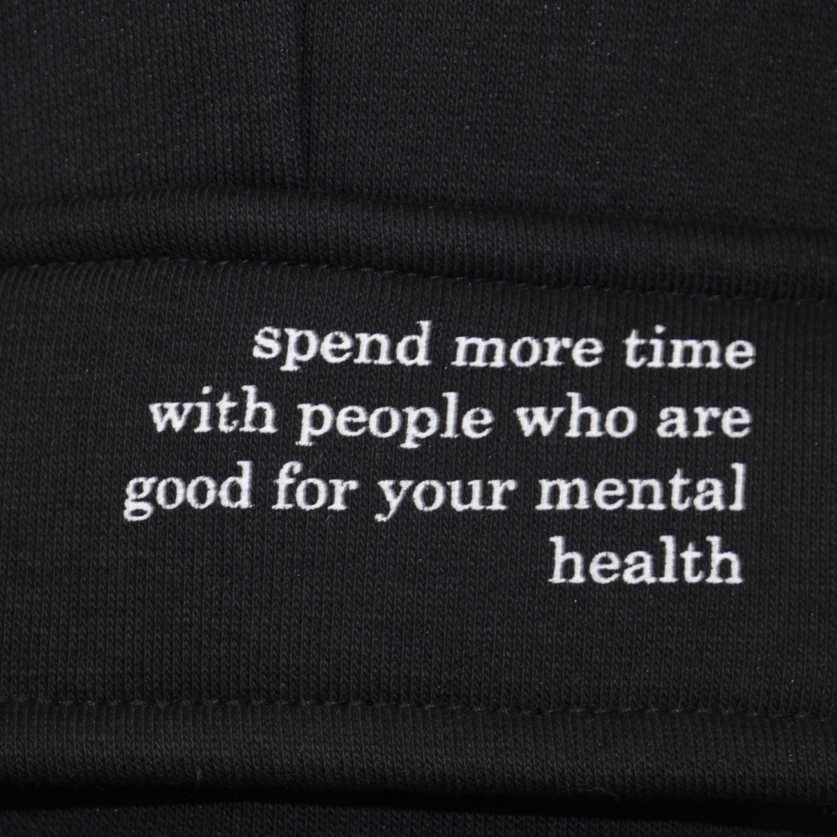 Jogging Cargo Noir "Mental Health" Coton Bio — GOOD GIRL BAD HABITS