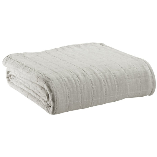 Plaid Recyclé Lisa Perle 140×200 cm | VIVARAISE Éco-Responsable