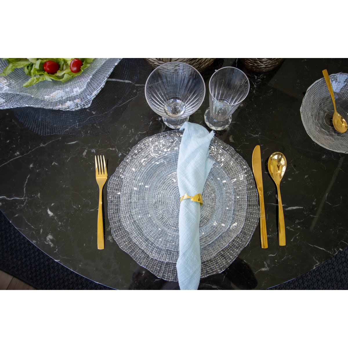 Flûtes à Champagne Pied Diamant Cristallin | Lot de 4 | AULICA