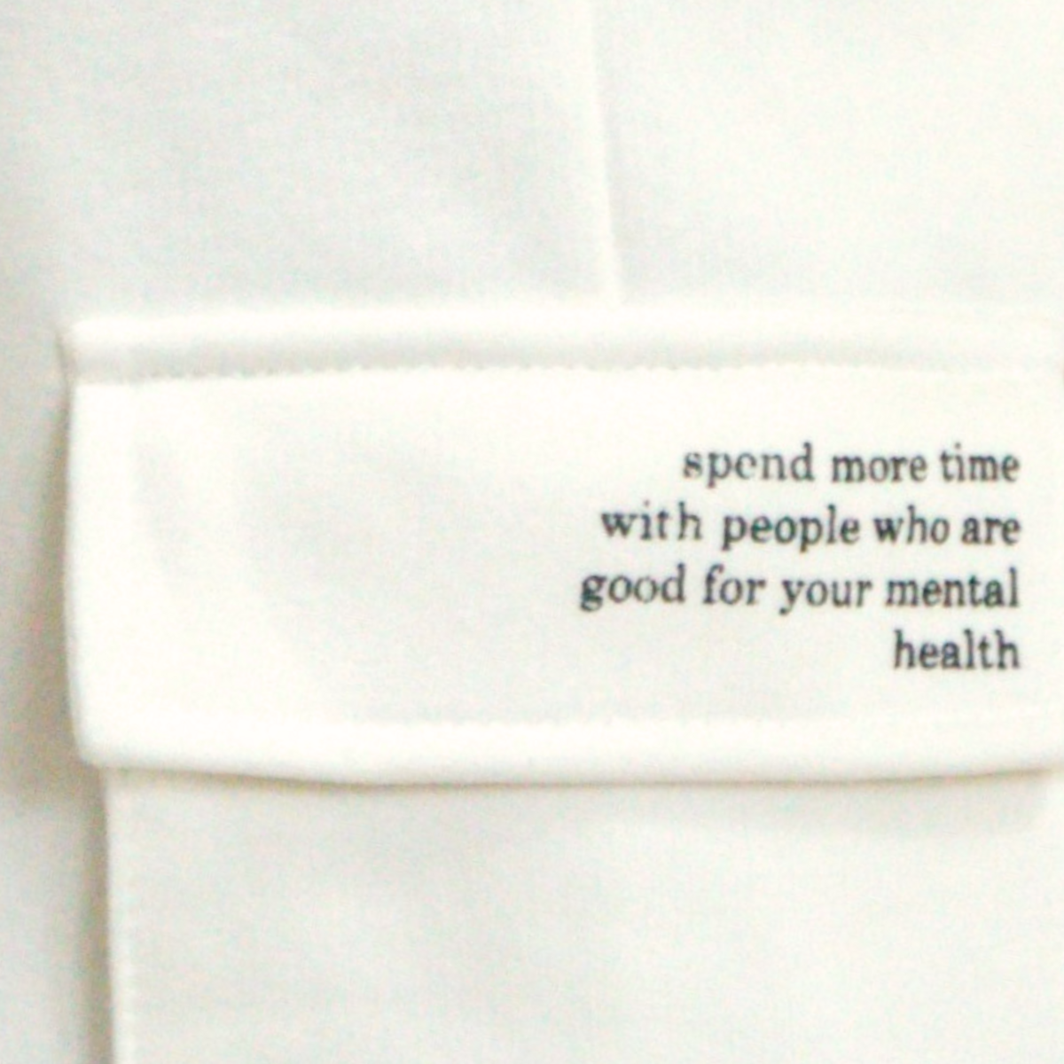 Jogging Cargo Blanc "Mental Health" Coton Bio — GOOD GIRL BAD HABITS