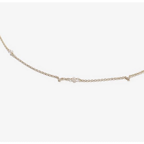 Collier Kate Perles Zircone Satellite — Argent 925 Or 18K