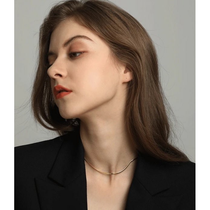 Collier Chevron Unisexe Plat 4,2 mm — Argent Sterling