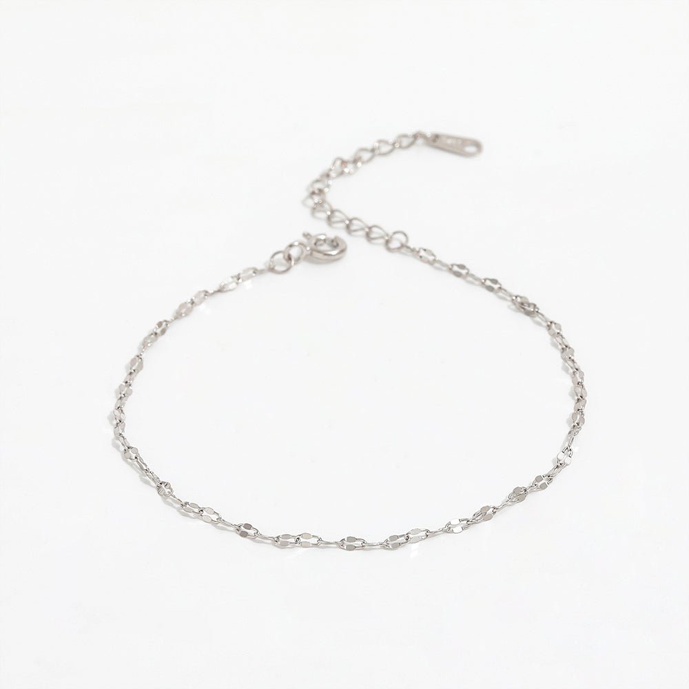 Bracelet Élayne Maillons Scintillants — Argent 925 Or 18K