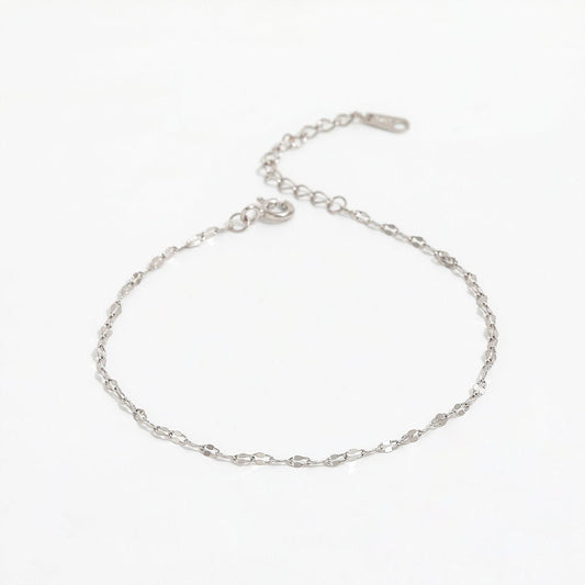 Bracelet Élayne Maillons Scintillants — Argent 925 Or 18K