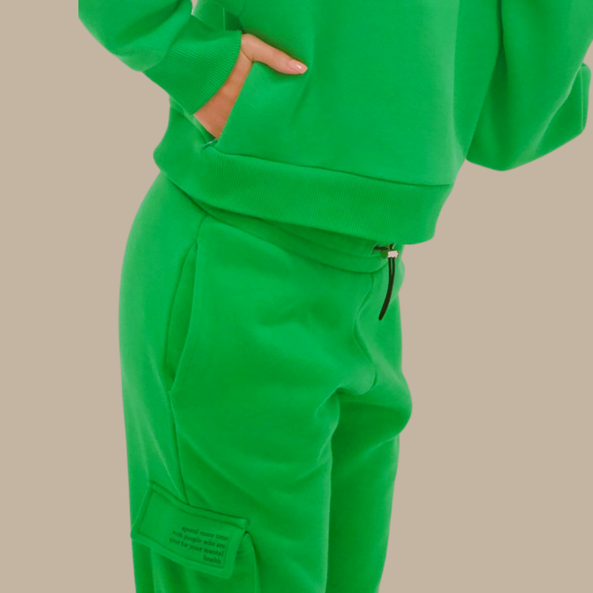 Hoodie Cropped Vert "Twenty Years From Now" — GOOD GIRL BAD HABITS