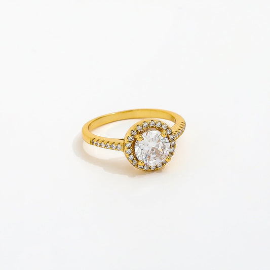 Bague Sparkling Sam Zircone Irisée — Argent 925 Or 18K