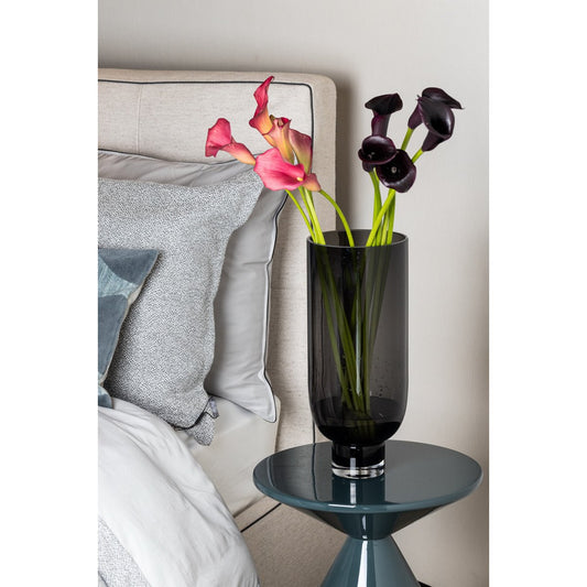 Vase Cylindrique Gris Foncé OMAHA 18 Design Moderne