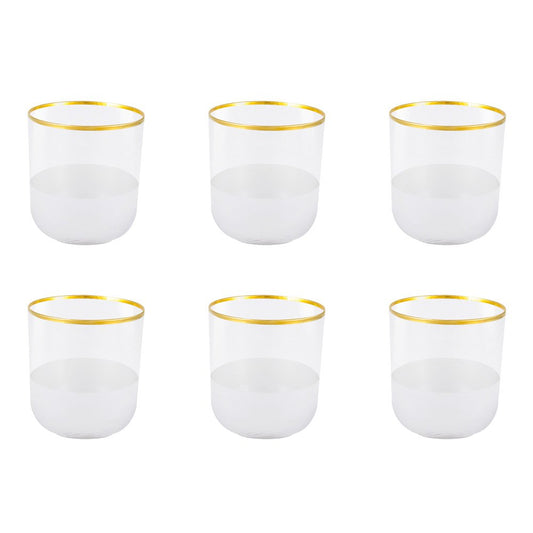 Verres à Eau Bas Bord Doré Nish | Lot de 6 | AULICA