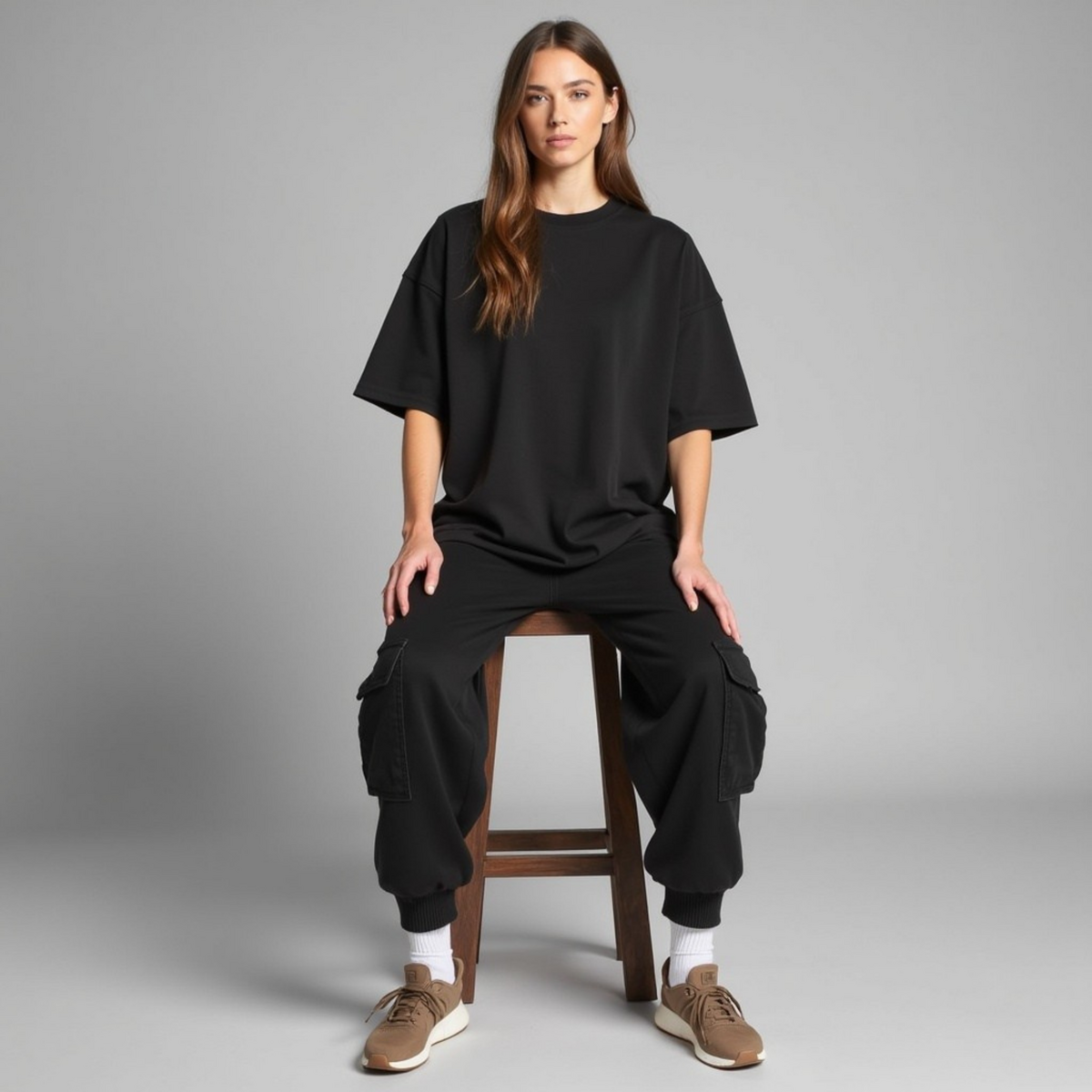 T-shirt Oversize "OK But First Coffee" Blanc — GOOD GIRL BAD HABITS