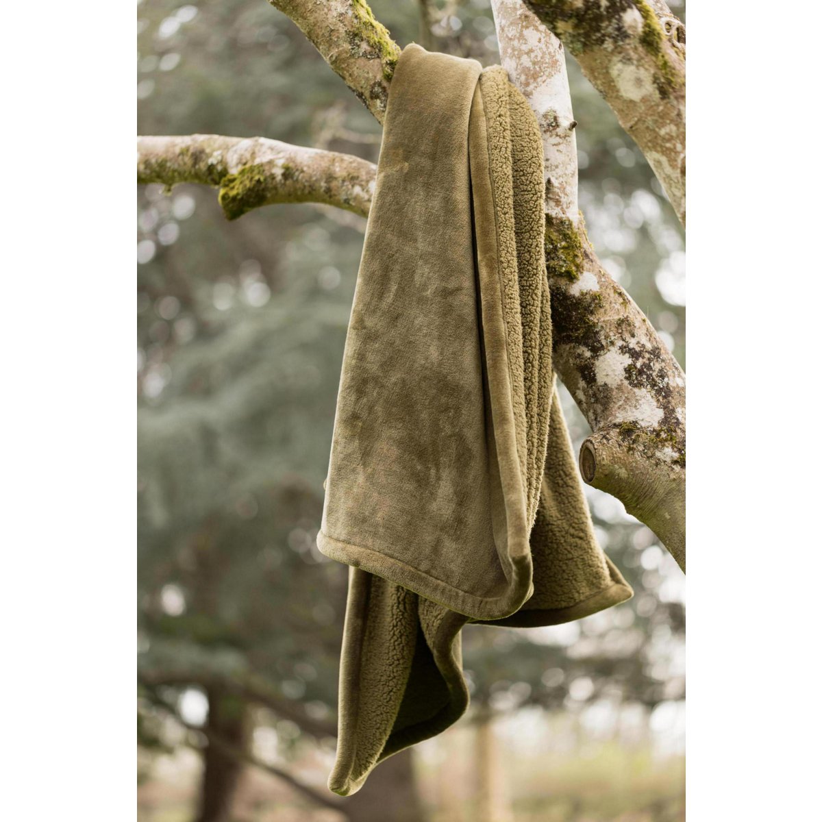 Plaid Ultra-Doux Michka Romarin 130×160 cm | VIVARAISE