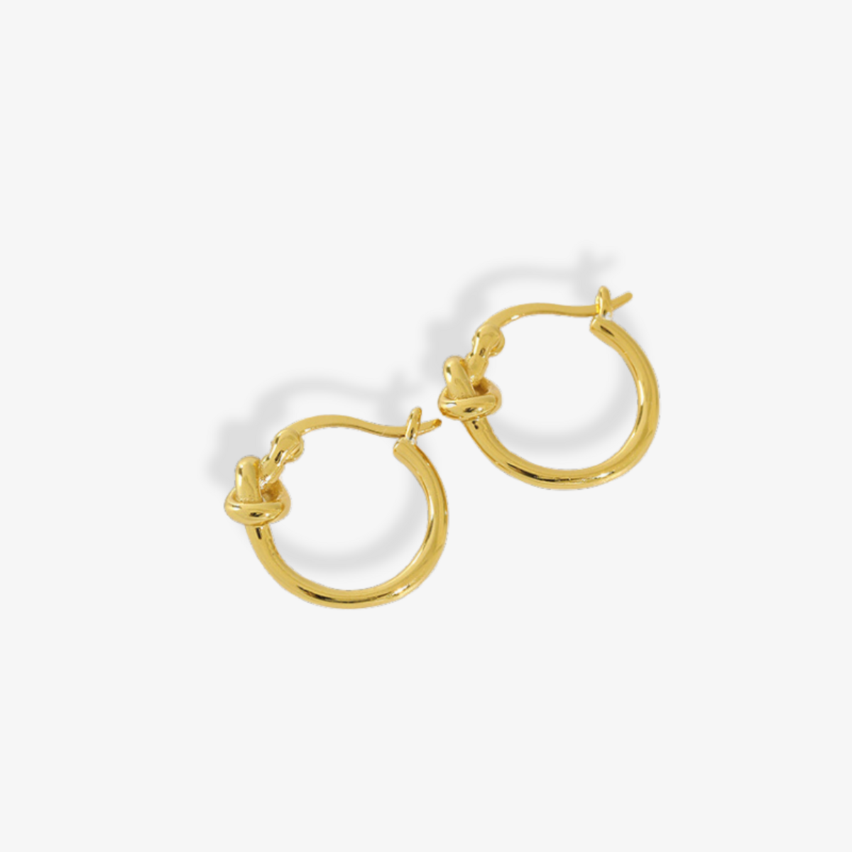 Créoles Nauru Nœud — Argent 925 Plaqué Or 18K Fait Main