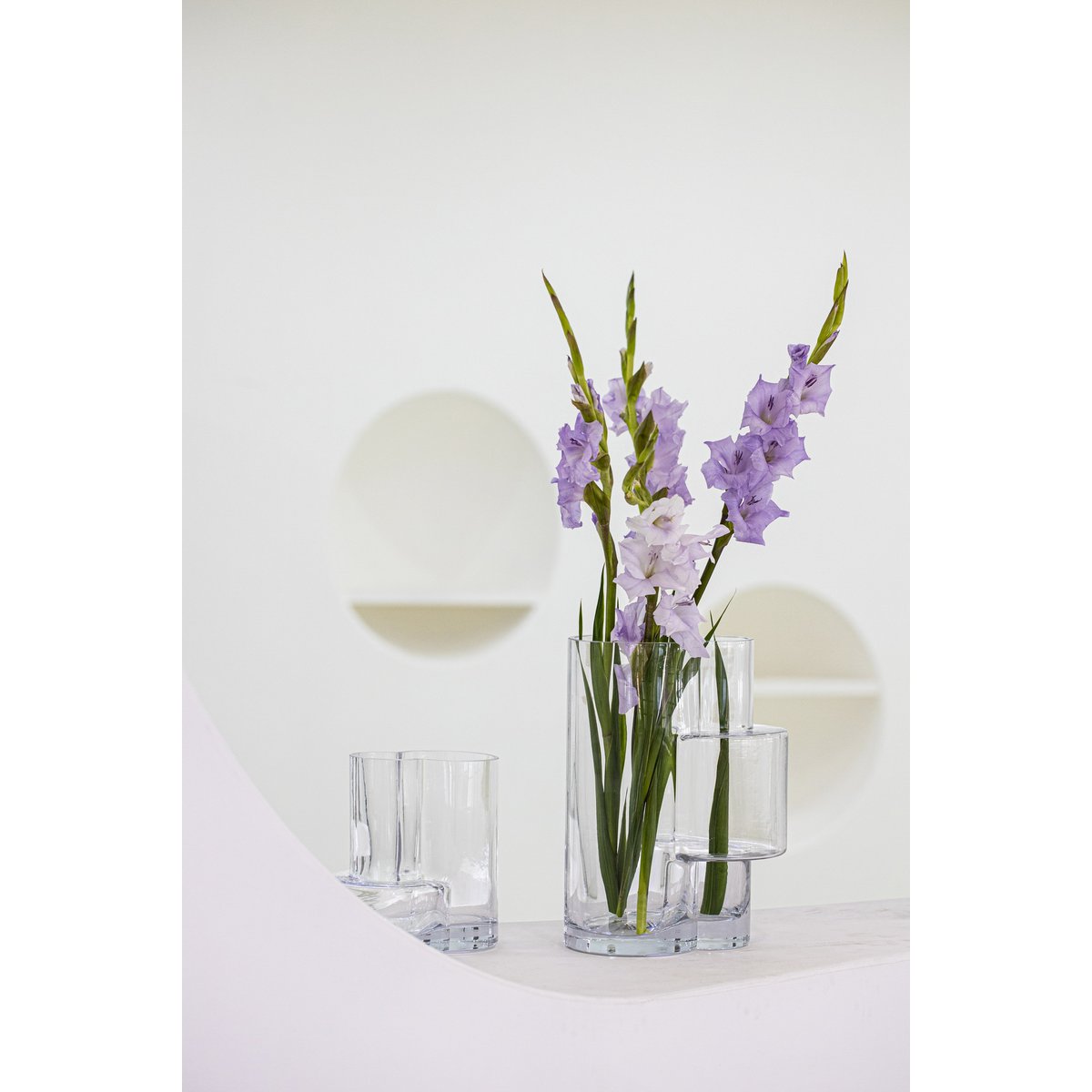 Vase Constructiviste FUSIO 25 Clair Verre Design