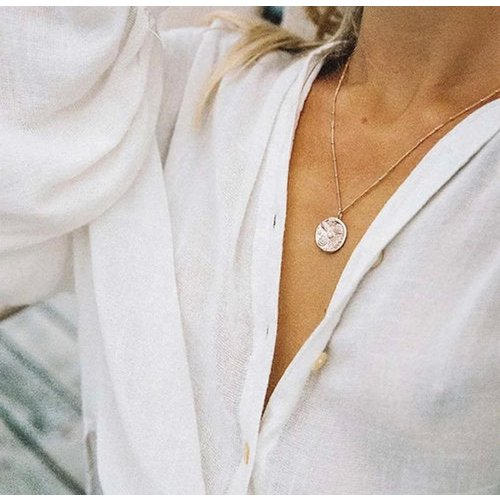 Collier Arielle Médaillon Perle d'Eau Douce — Argent 925